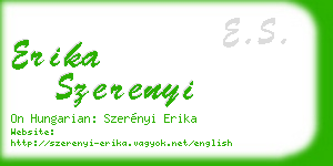 erika szerenyi business card