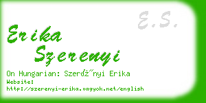 erika szerenyi business card